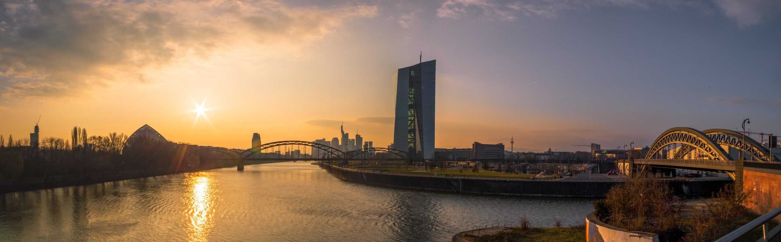 Sunset view of Frankfurt